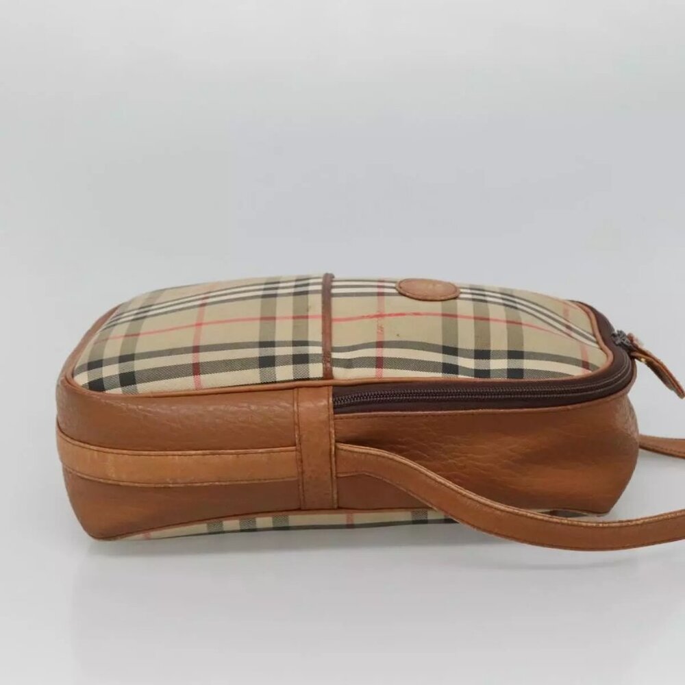 Burberrys Nova Check Blue Label Shoulder Bag Canvas Beige Auth - Picture 12 of 16